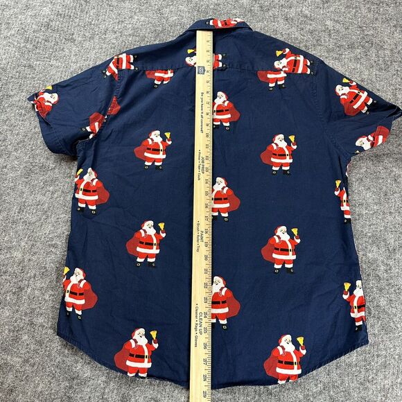 Cactus Man Santa Shirt Men Large Button Up Holiday Ugly Christmas Shirt Funny - Picture 12 of 14